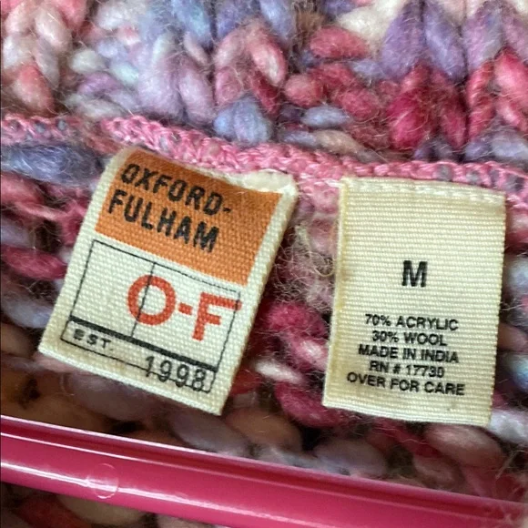 Oxford Fulham Vintage Cozy Multicolor Knit Sweater - Picture 2 of 3